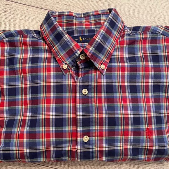 Ralph Lauren Other - Ralph Lauren Men's Plaid Shirt in Red and Blue